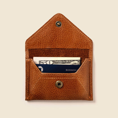 CASUPO Mini Envelope Wallet with RFID Protection - Caramel