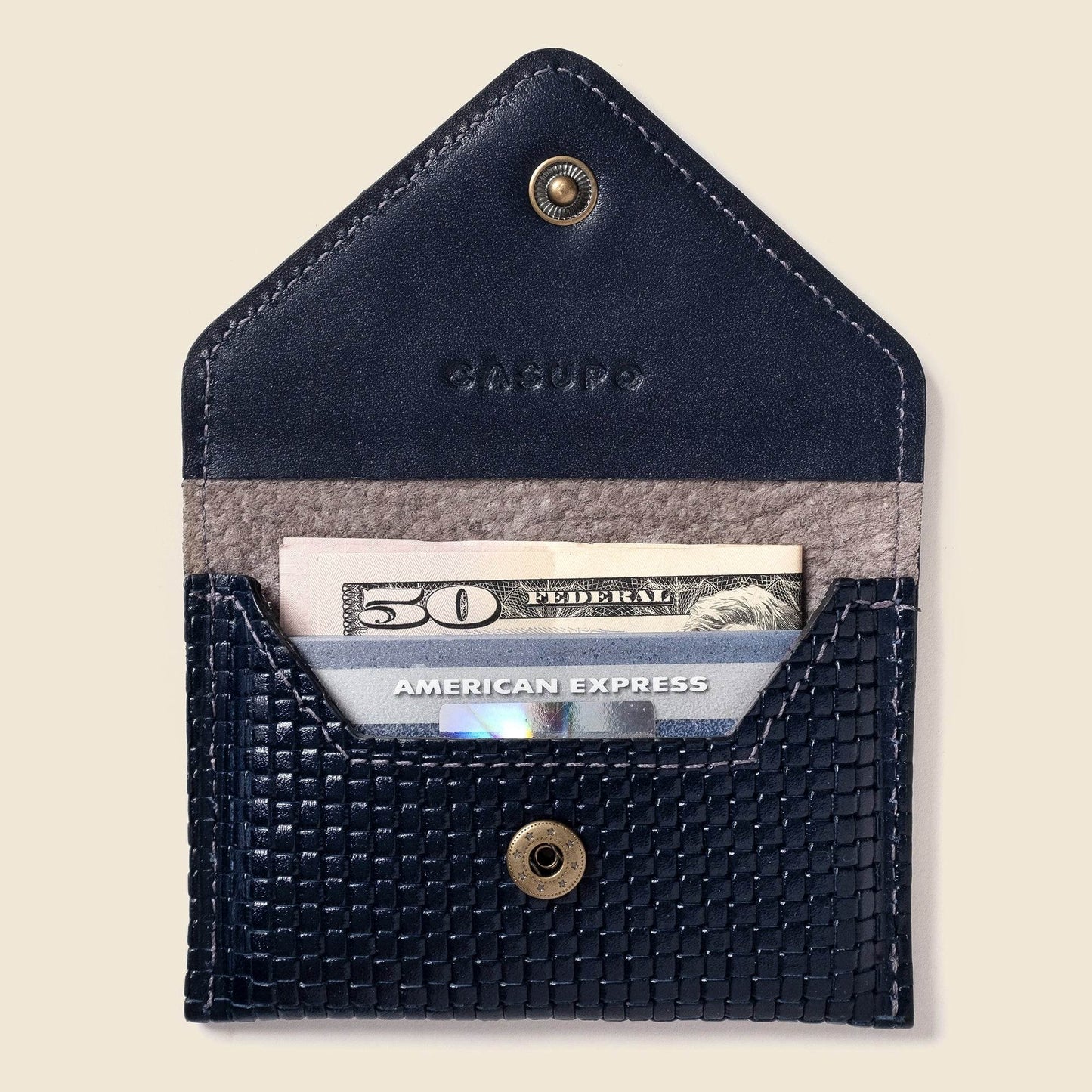 CASUPO Mini Envelope Wallet With RFID protection - Navy Limited Edition
