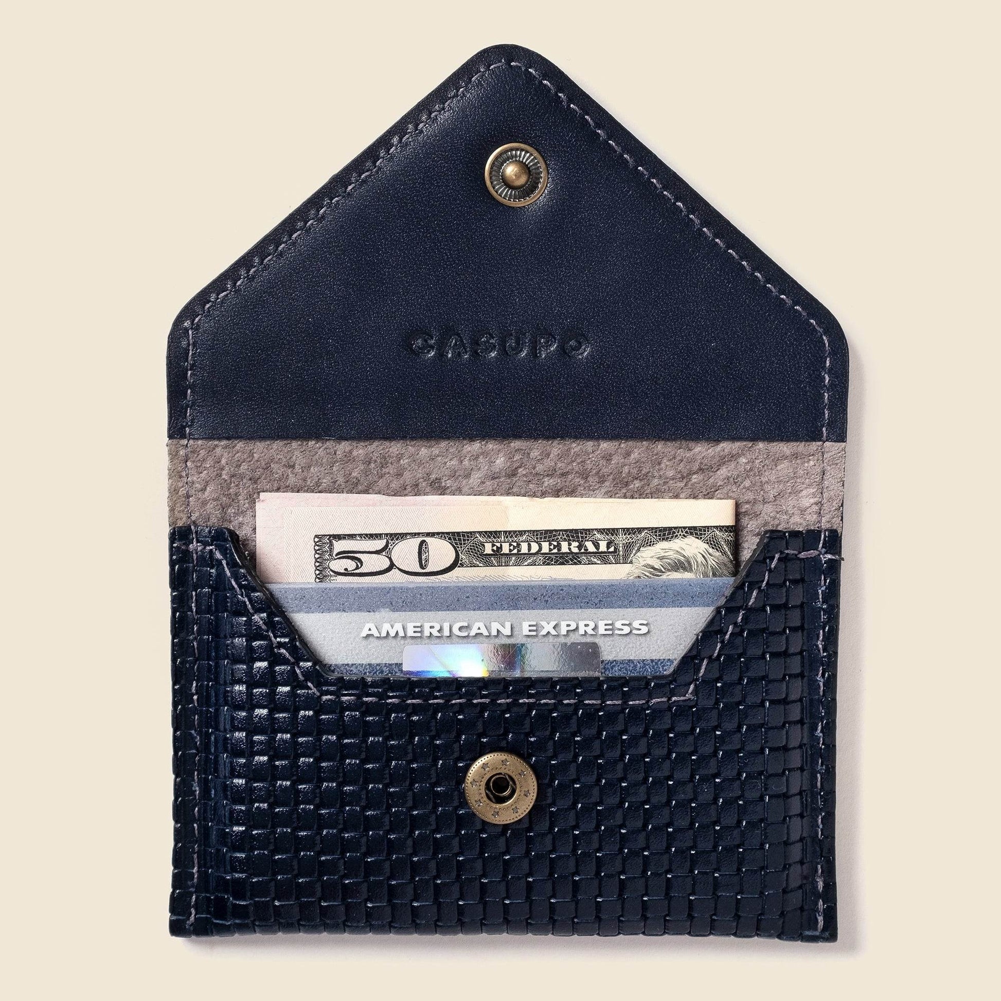 CASUPO Mini Envelope Wallet With RFID protection - Navy Limited Edition
