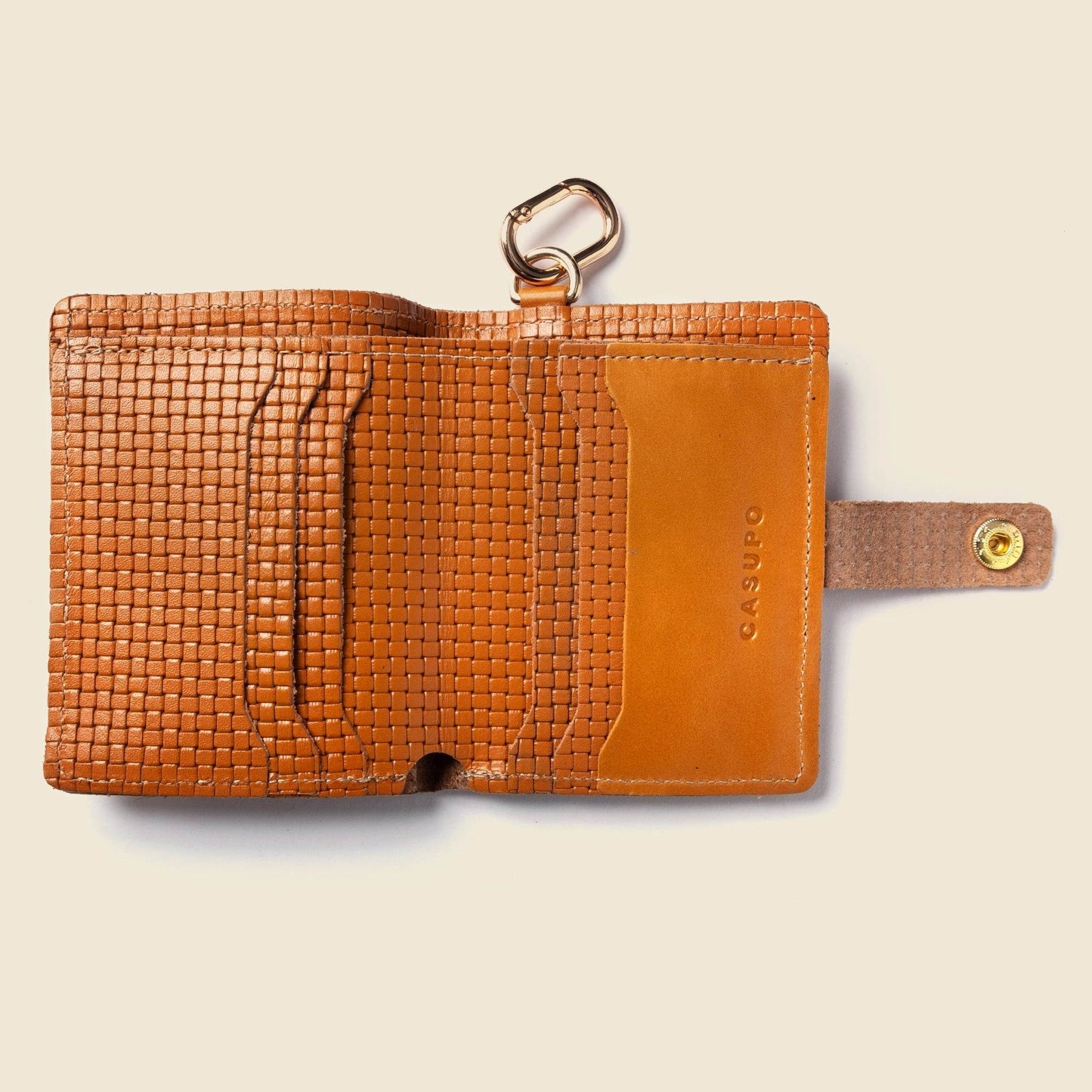 CASUPO Wallet with Snap and Key Ring - Tan Limited Edition