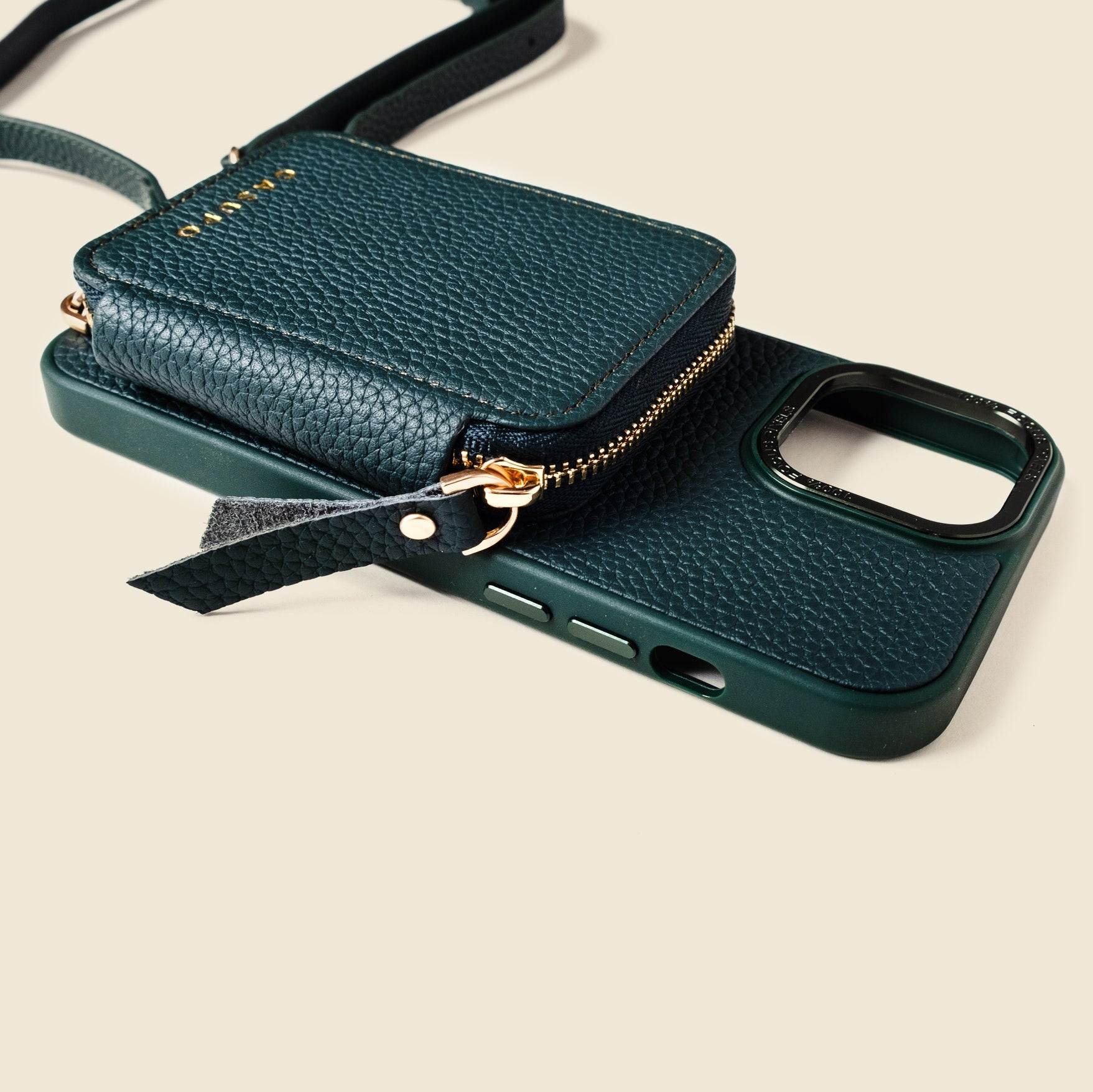 CASUPO iPhone Case and Wallet with Long Strap - Forest
