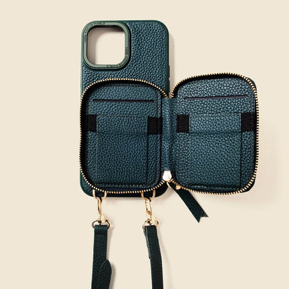 CASUPO iPhone Case and Wallet with Long Strap - Forest