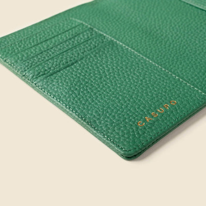 CASUPO Leather Passport Wallet with RFID - Green