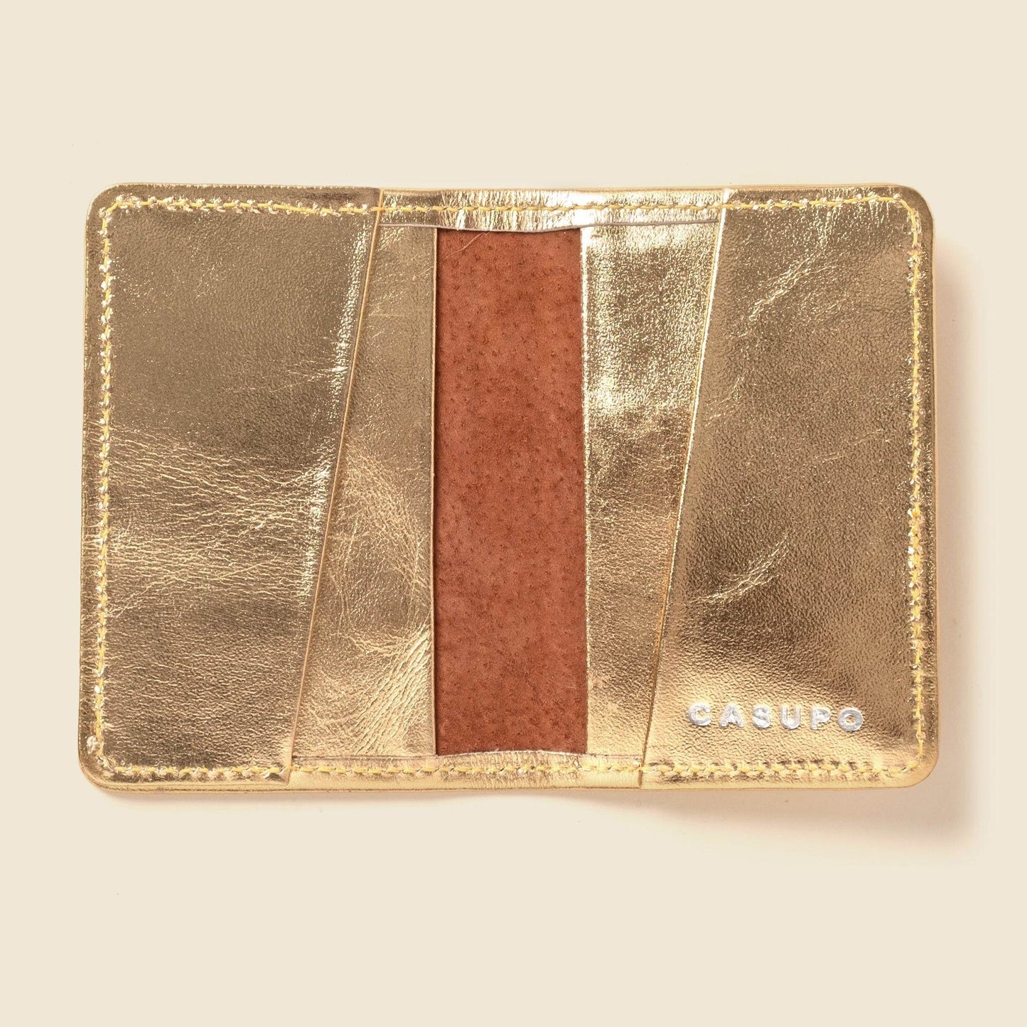 CASUPO Compact Bifold with RFID Protection - Gold