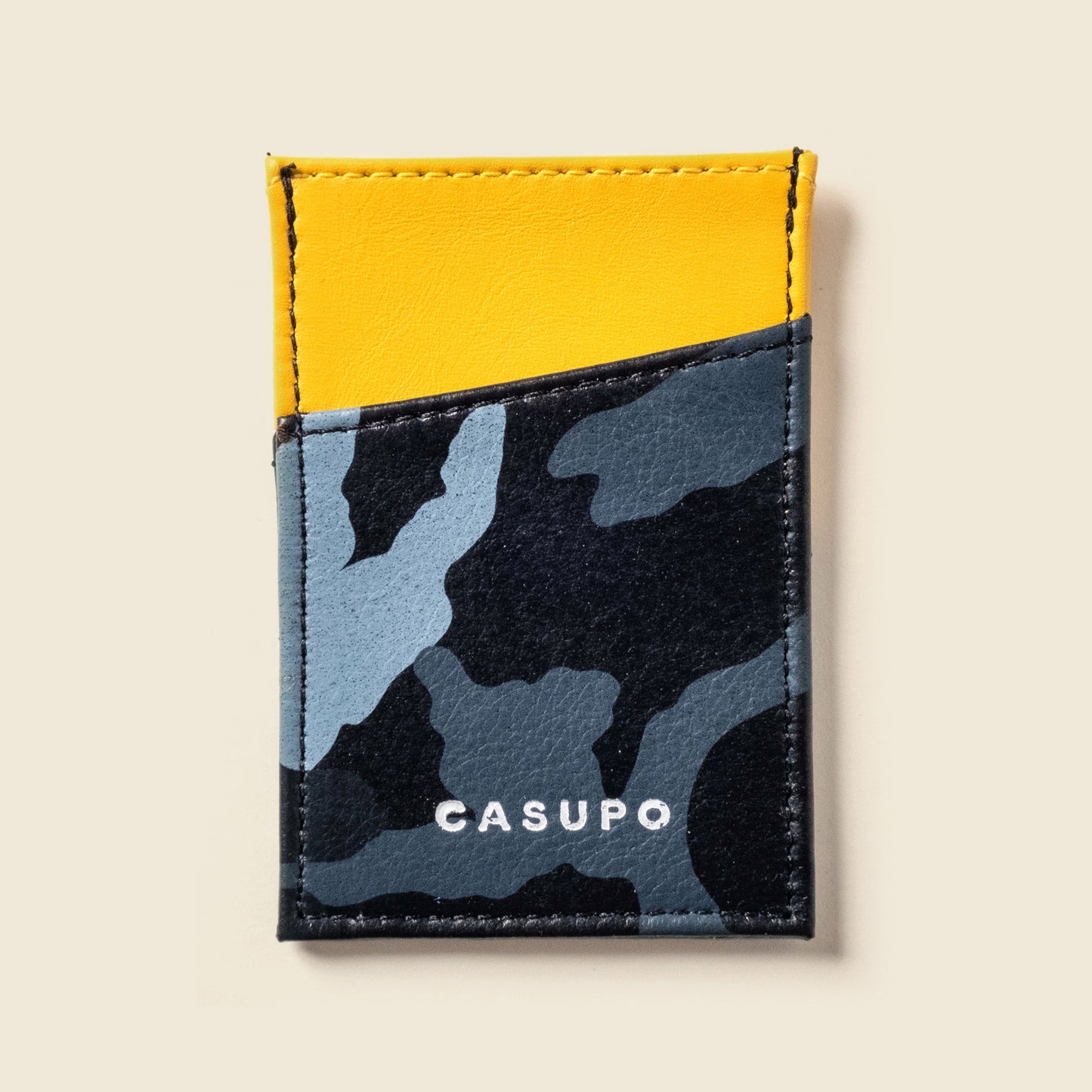 CASUPO Minimalist Wallet - Blue Camo / Yellow
