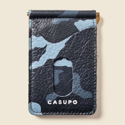 CASUPO Money Clip Wallet - Blue Camo