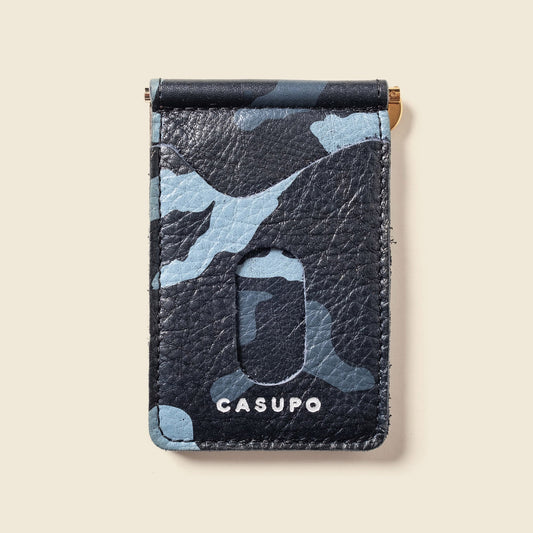 CASUPO Money Clip Wallet - Blue Camo