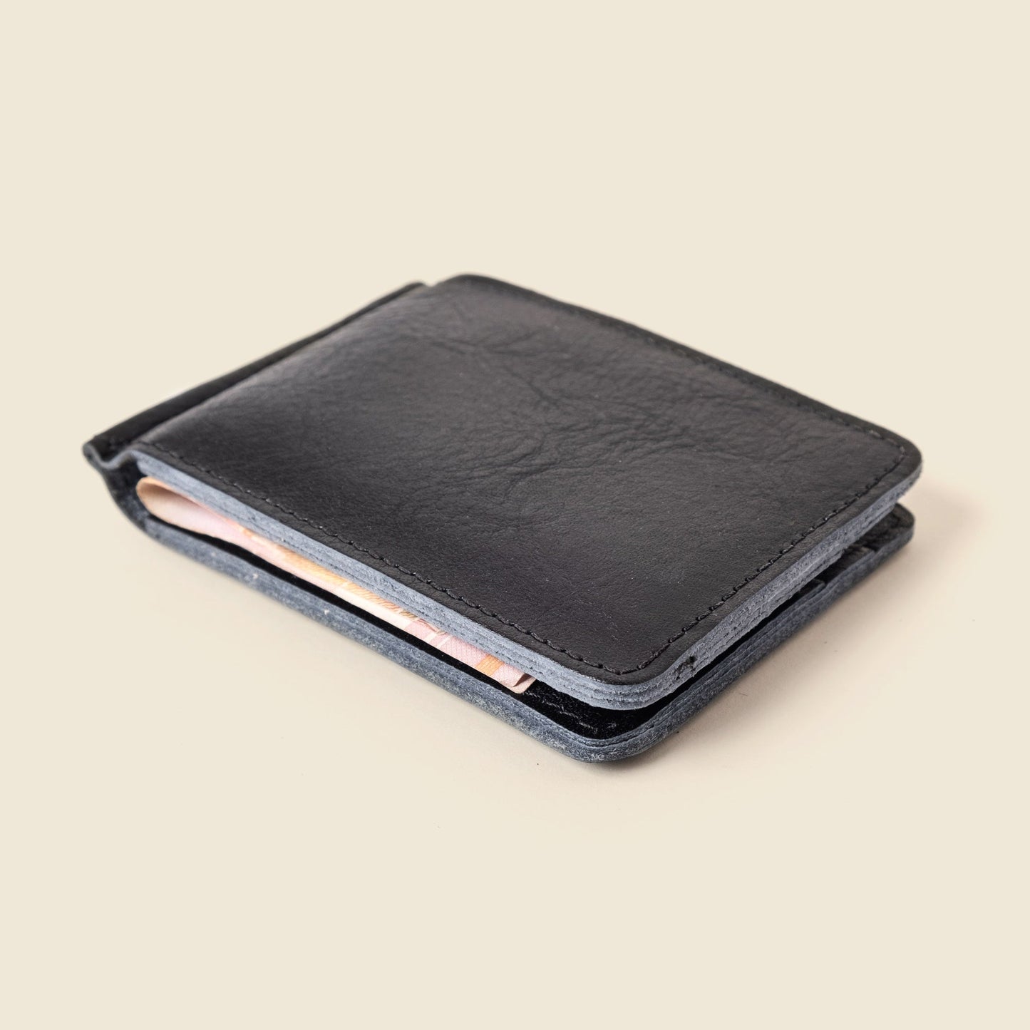 CASUPO Bifold Money Clip Wallet - Black