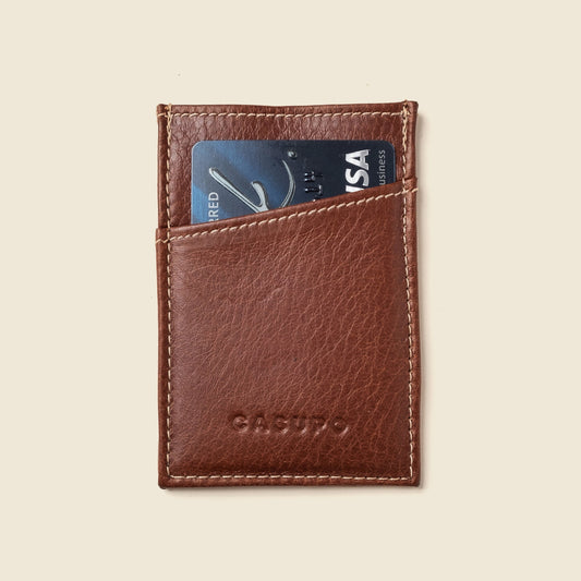 CASUPO Minimalist Wallet with RFID Protection - Chocolate
