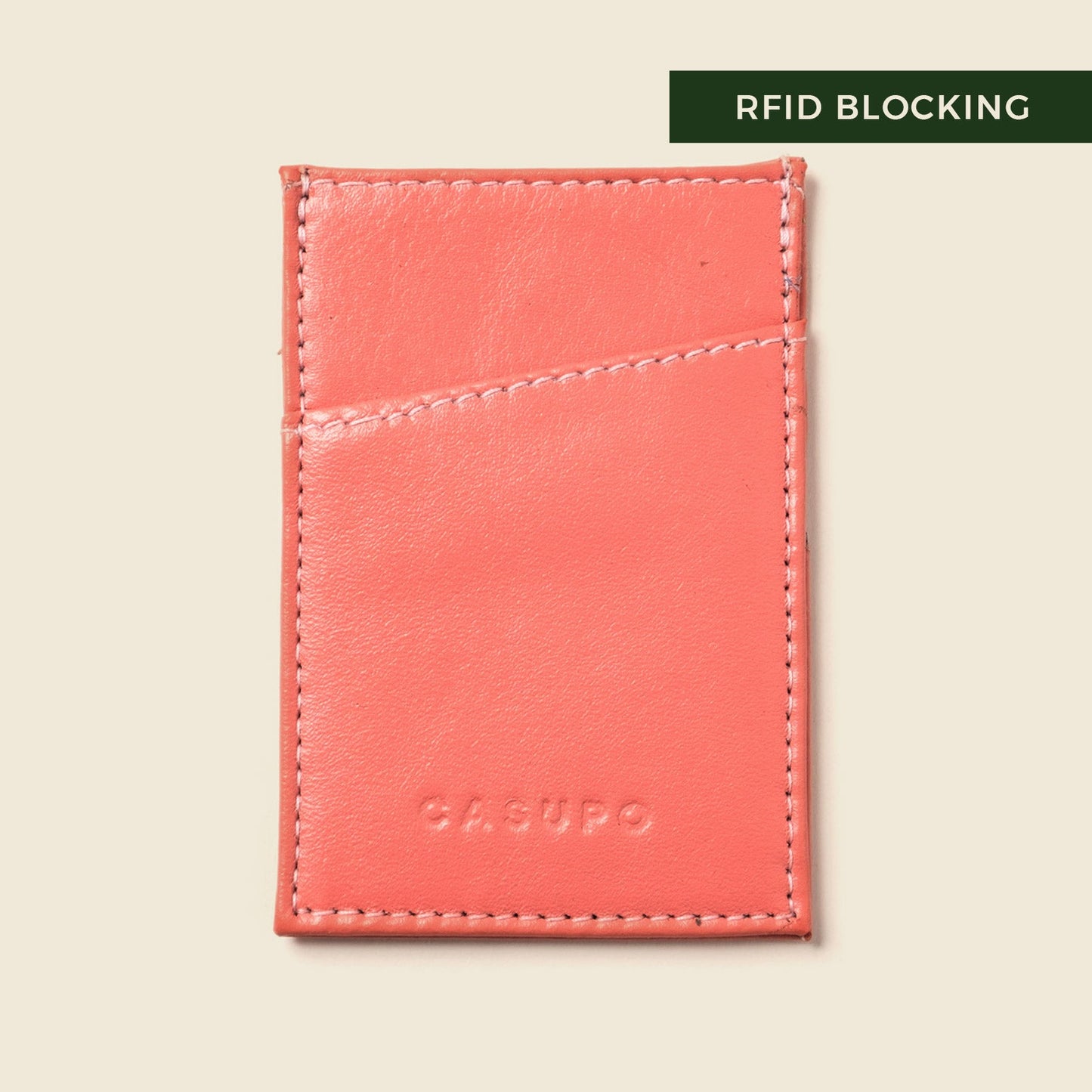 CASUPO Minimalist Wallet With RFID Protection - Pastel Pink