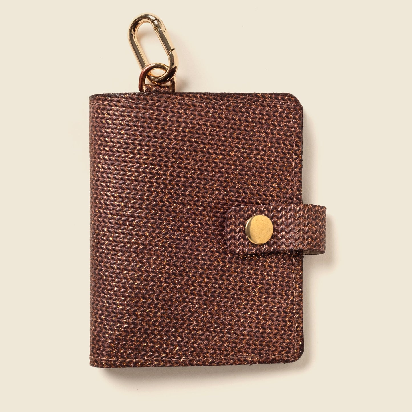 CASUPO Wallet with Snap and Key Ring - Bronze Glow