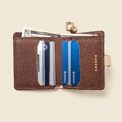 CASUPO Wallet with Snap and Key Ring - Bronze Glow
