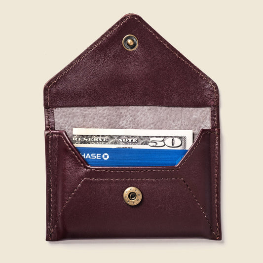 CASUPO Mini Envelope Wallet With RFID protection - Burgundy