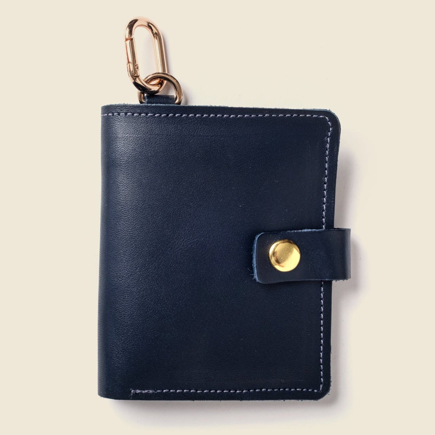 CASUPO Wallet with Snap and Key Ring - Navy