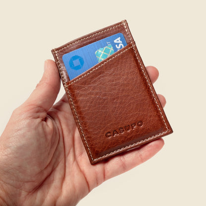 CASUPO Minimalist Wallet with RFID Protection - Chocolate