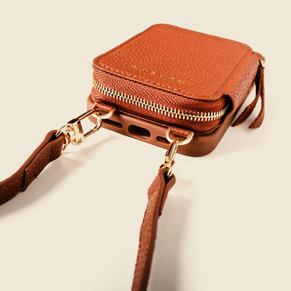 CASUPO iPhone Case and Wallet with Long Strap - Tan