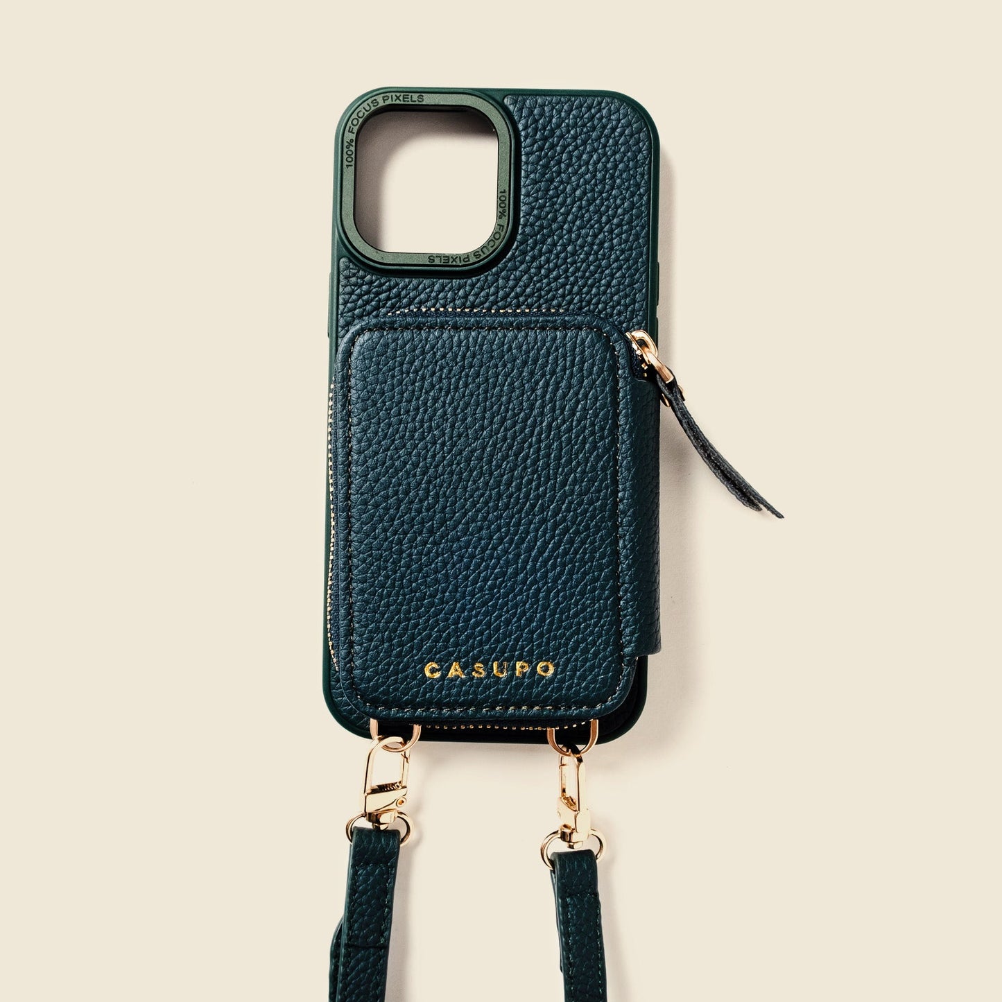 CASUPO iPhone Case and Wallet with Long Strap - Forest
