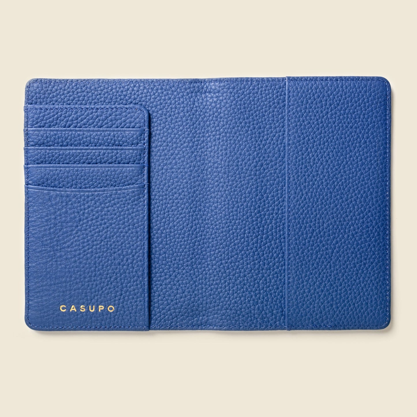 CASUPO Leather Passport Wallet with RFID Shield- Cobalt