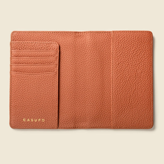 CASUPO Leather Passport Wallet with RFID - Tan