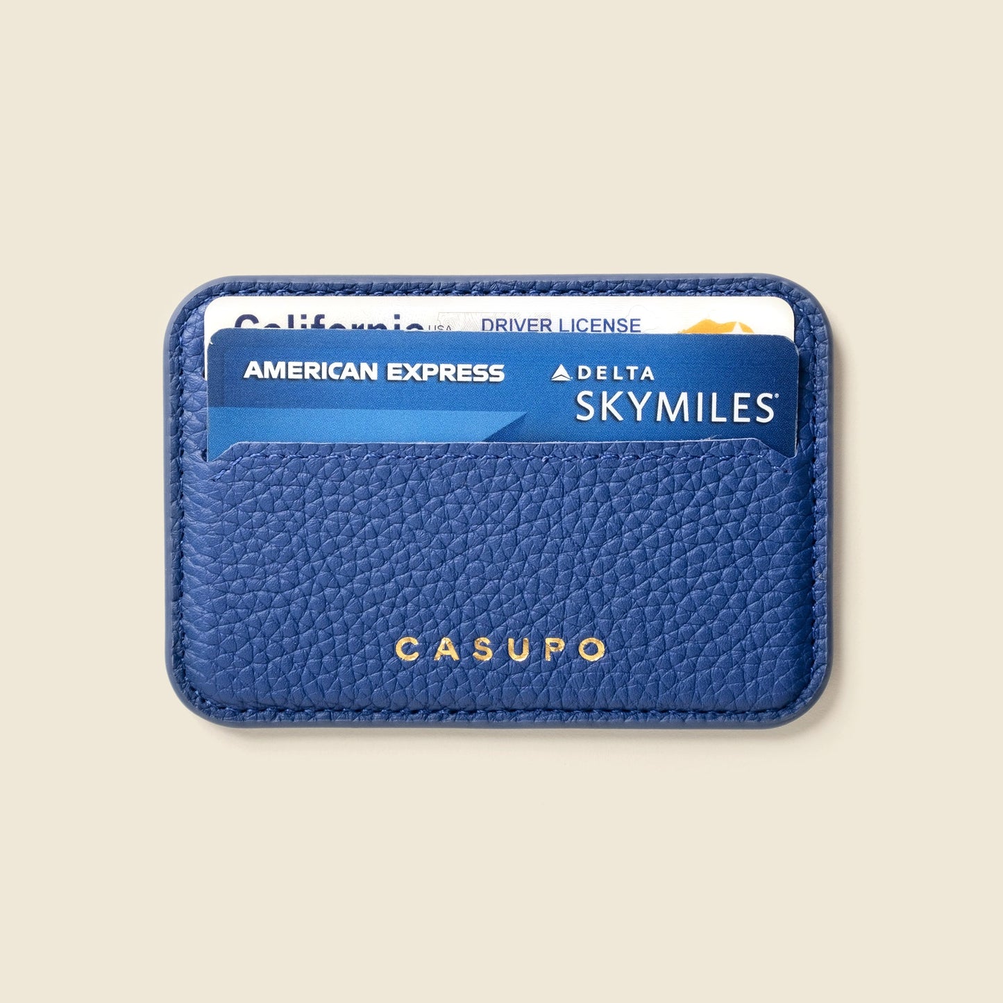 CASUPO Mag Safe Leather Wallet with RFID - Cobalt