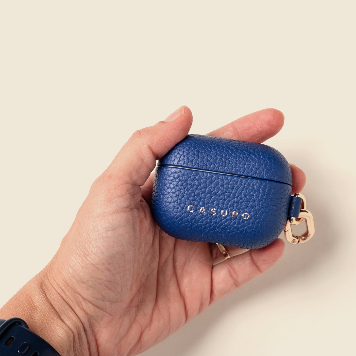 CASUPO Leather Airpod Case - Cobalt