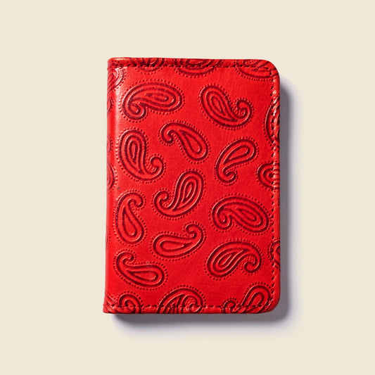 CASUPO Compact Bifold with RFID Protection - Red Paisley