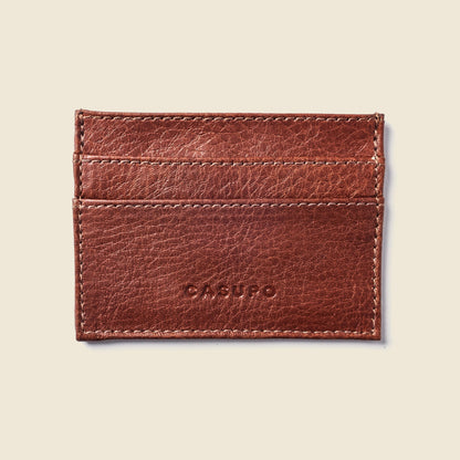 CASUPO Slim Card Holder Wallet with RFID Protection - Chocolate
