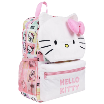 Hello Kitty Plush Face Backpack with 3D Bow - Stiles Supply Co.