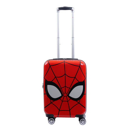 Marvel Spiderman Mask FŪL 21" Hard Rolling Luggage, Red - Stiles Supply Co.