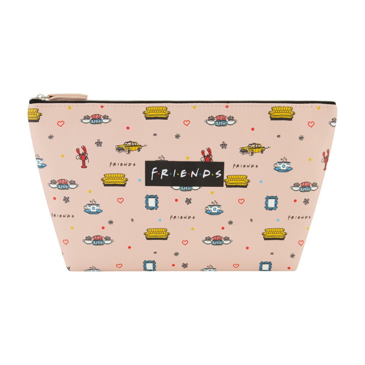 Friends All-Over Print Beige Cosmetic Bag - Stiles Supply Co.
