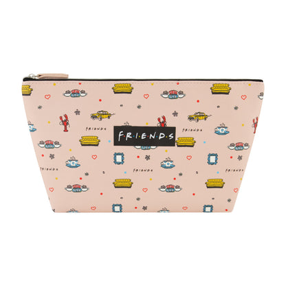 Friends All-Over Print Beige Cosmetic Bag - Stiles Supply Co.