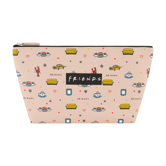 Friends All-Over Print Beige Cosmetic Bag - Stiles Supply Co.