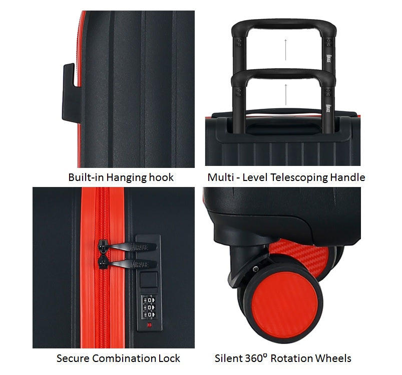 Mirage GALA Black 3-Piece Luggage Set – Hardshell, Lightweight - Stiles Supply Co.
