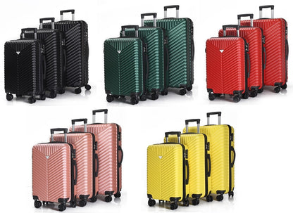 Mirage Lan ABS Hard shell Lightweight 3 Piece Luggage Set - Stiles Supply Co.