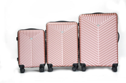 Mirage Lan ABS Hard shell Lightweight 3 Piece Luggage Set - Stiles Supply Co.
