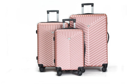 Mirage Lan ABS Hard shell Lightweight 3 Piece Luggage Set - Stiles Supply Co.