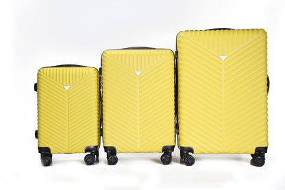 Mirage Gilana ABS Hard shell Lightweight 3 Piece Luggage Set - Stiles Supply Co.