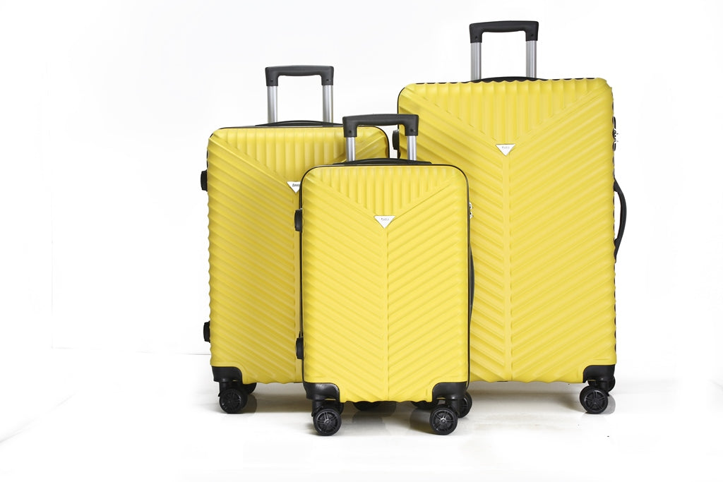 Mirage Gilana ABS Hard shell Lightweight 3 Piece Luggage Set - Stiles Supply Co.