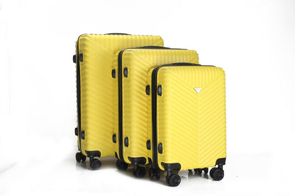 Mirage Gilana ABS Hard shell Lightweight 3 Piece Luggage Set - Stiles Supply Co.