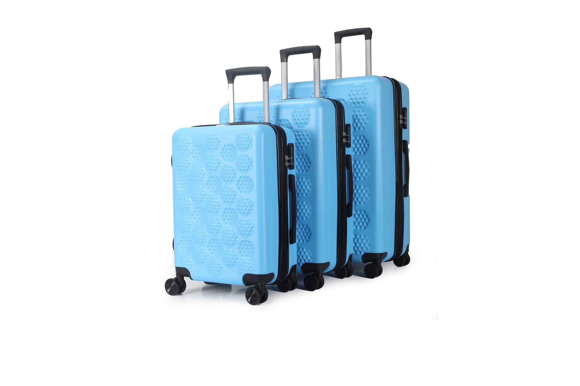 IZOD Golf Expandable Hard shell Lightweight 3 Piece Luggage Set - Stiles Supply Co.