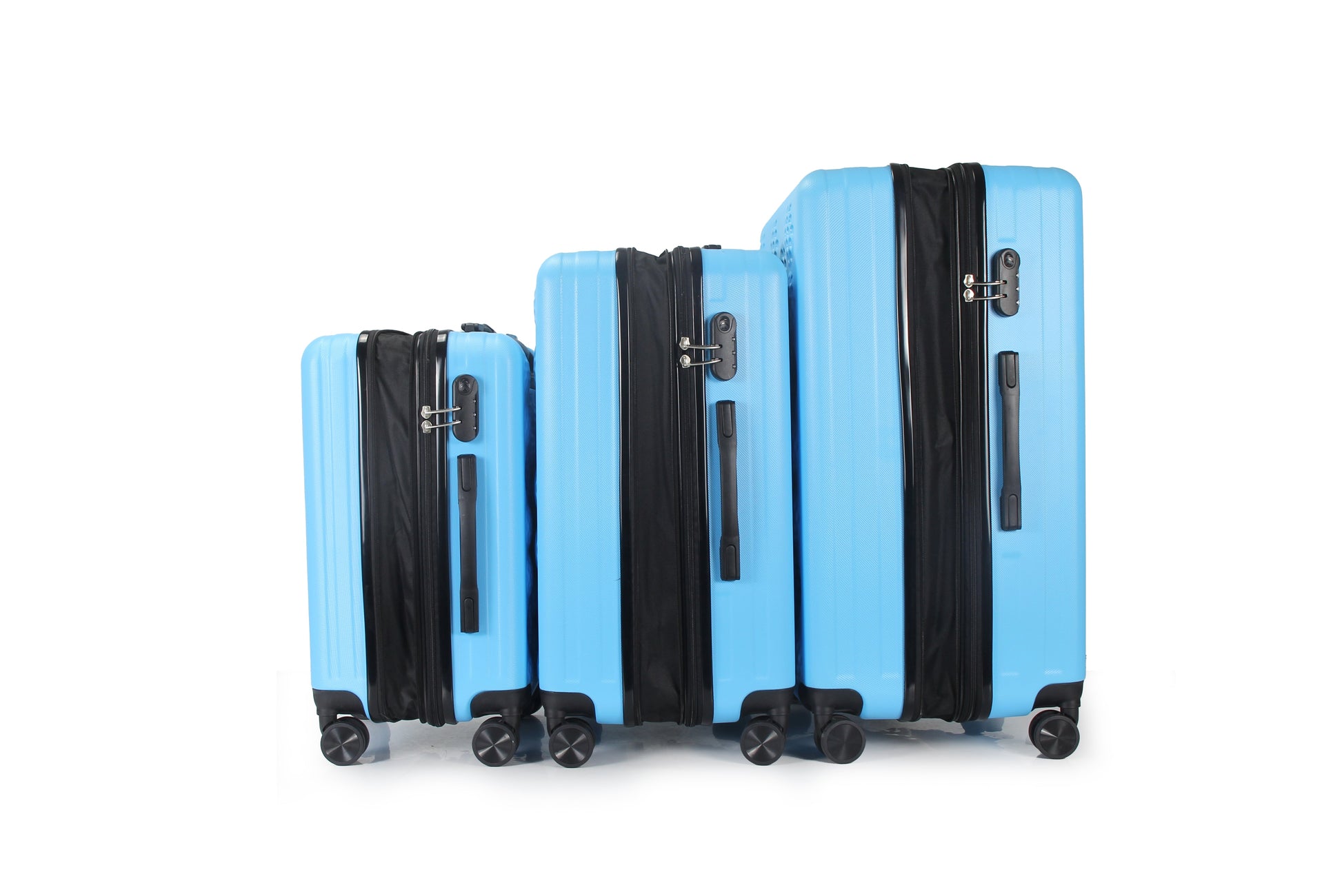 IZOD Golf Expandable Hard shell Lightweight 3 Piece Luggage Set - Stiles Supply Co.