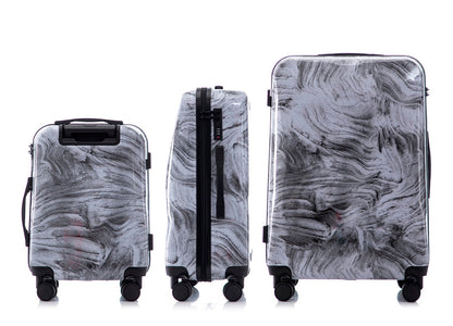 Mirage Graphic Hard Shell Lightweight 3-Piece Luggage Set - Stiles Supply Co.