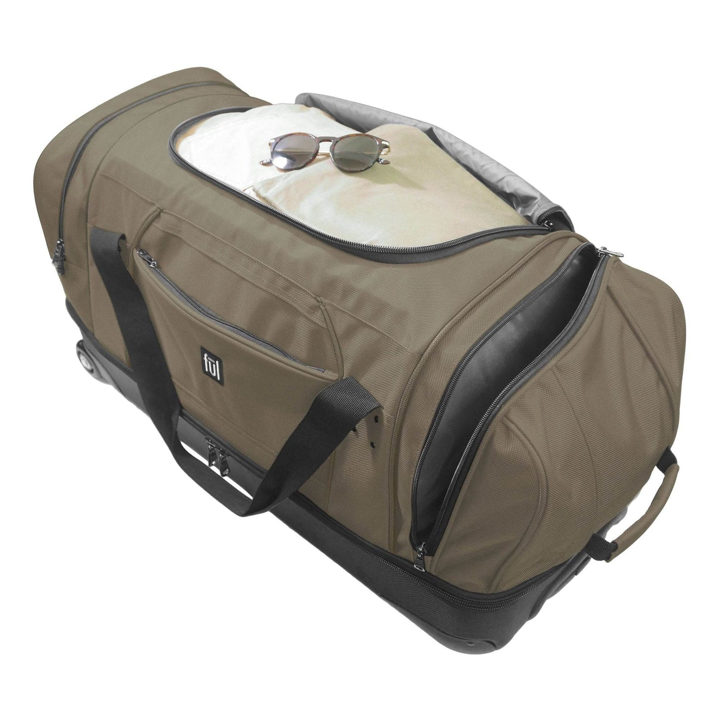 Workhorse 30" Split Level Khaki FŪL Rolling Duffle Bag