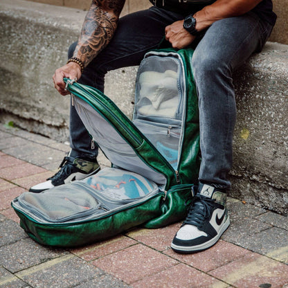 Sole Premise Emerald Green Leather Sneaker Backpack