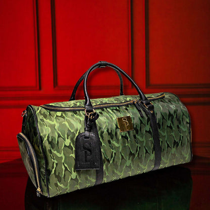 Sole Premise Green Camo Weekender Duffle Bag