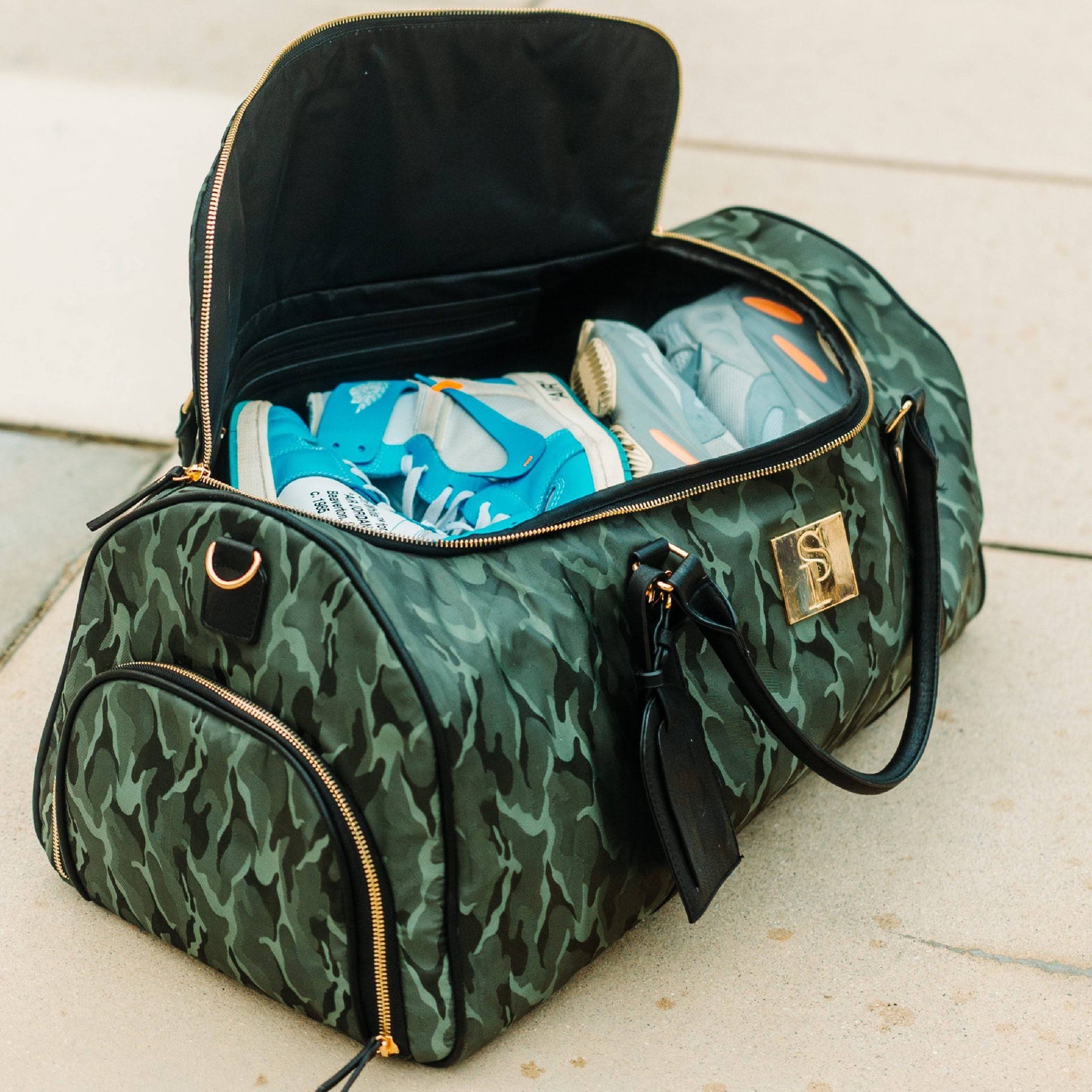 Sole Premise Green Camo Weekender Duffle Bag