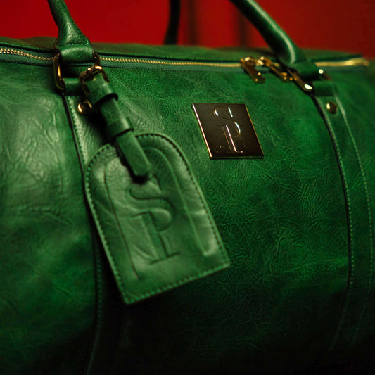 Sole Premise Emerald Green Leather Sneaker Duffle Bag