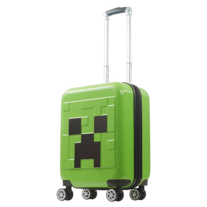 Minecraft Creeper Big face 21.5" Expandable Carry-On Spinner Luggage by FŪL