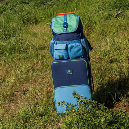 STATE Bags Logan Carry-On Suitcase, Green, Blue and Orange