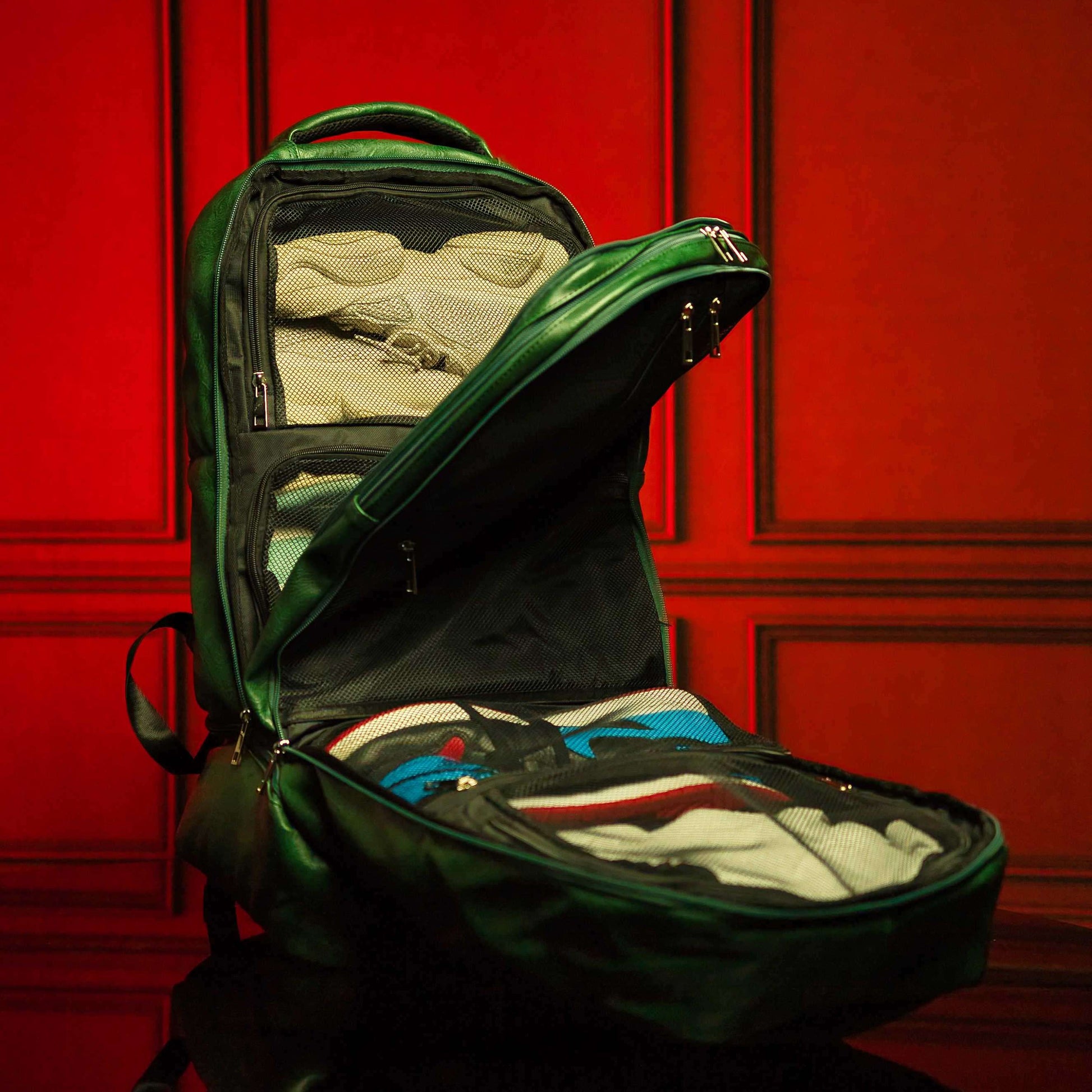 Sole Premise Emerald Green Leather Sneaker Backpack